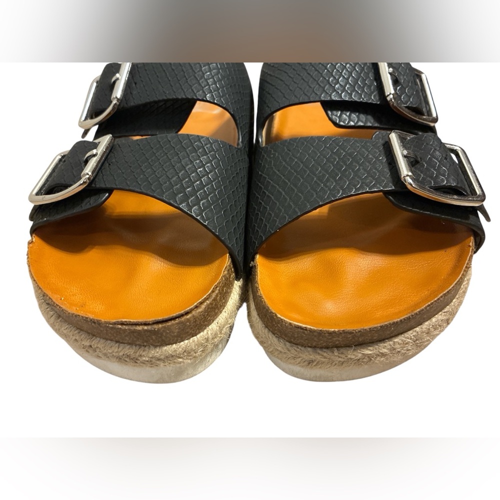 DV by Dolce Vita Carther Black Platform Double Buckle Sandals. Size 6. - Picture 7 of 13